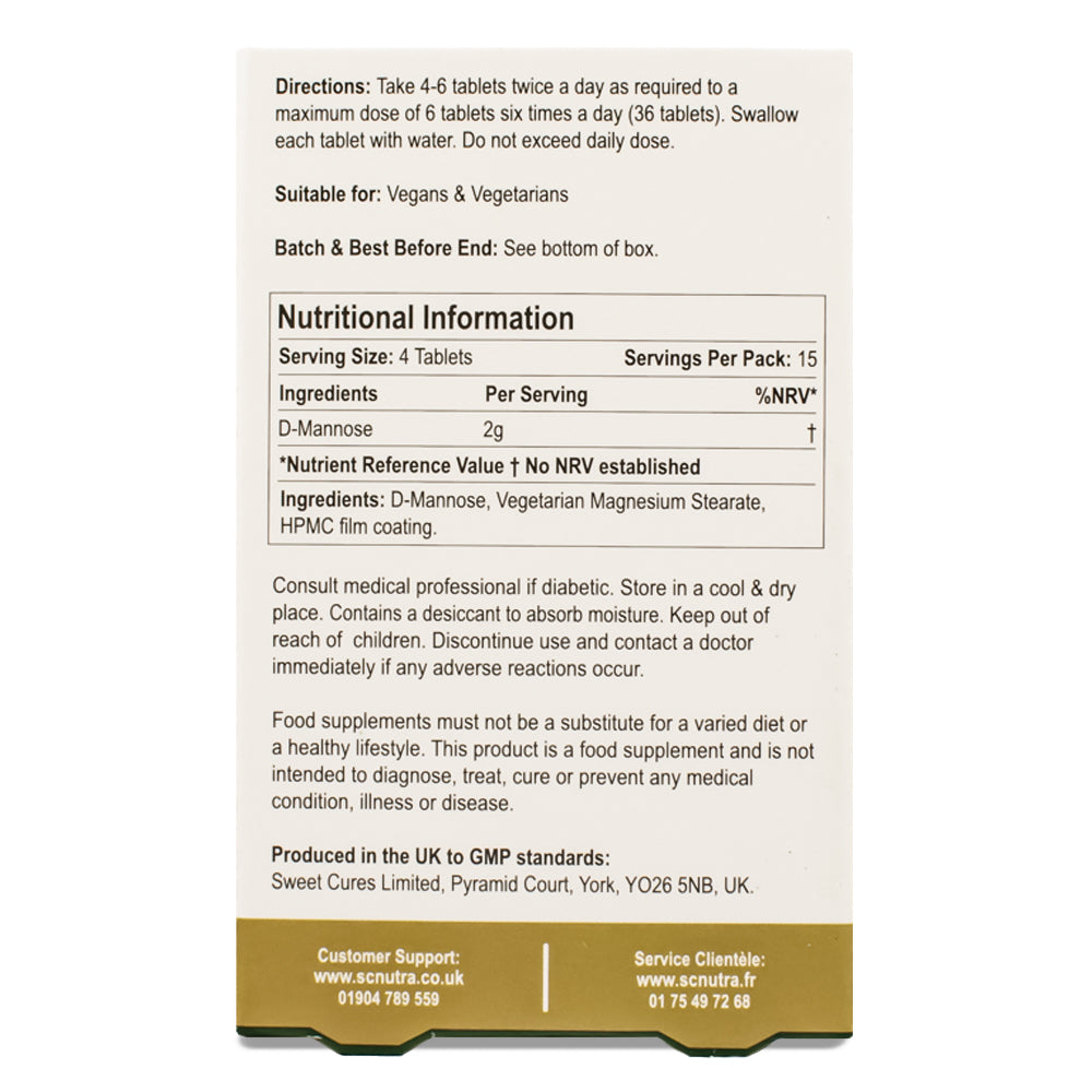 Waterfall D-Mannose Caplets (60 x 500mg) – New Cardboard Handy Pack