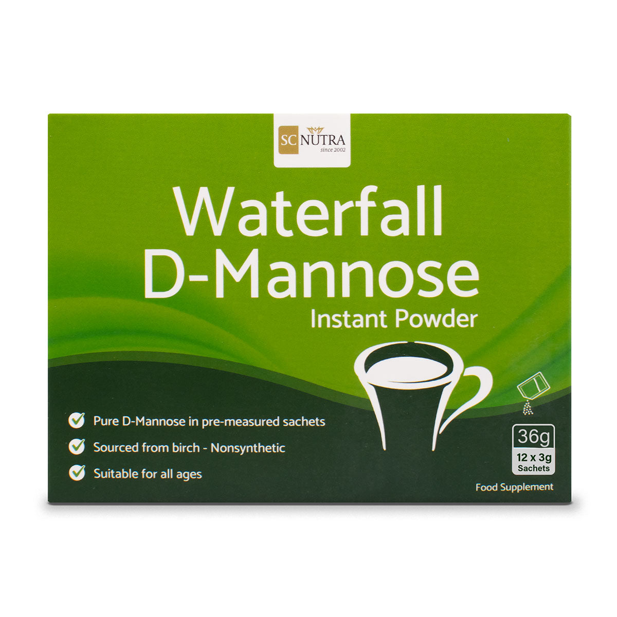 Waterfall D-Mannose Instant 10 Sachets - Perfect for Travel
