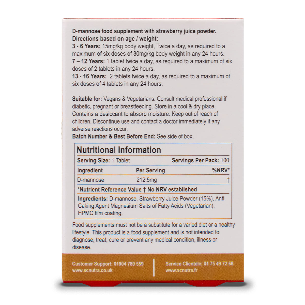 Waterfall D-Mannose Children - Strawberry Melt in the Mouth Tablets