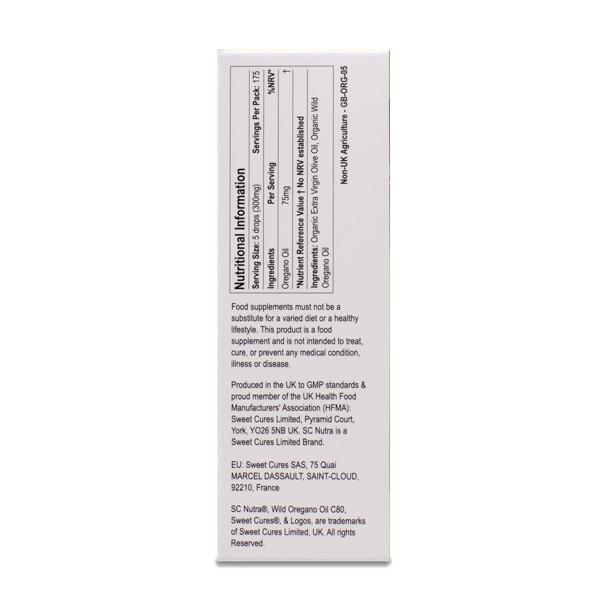 Organic Wild Oregano Oil C80 25ml