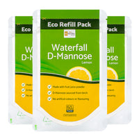 Bundle Offer: Waterfall D-Mannose Lemon Powder (Eco Refill Pack) 3 x 50g