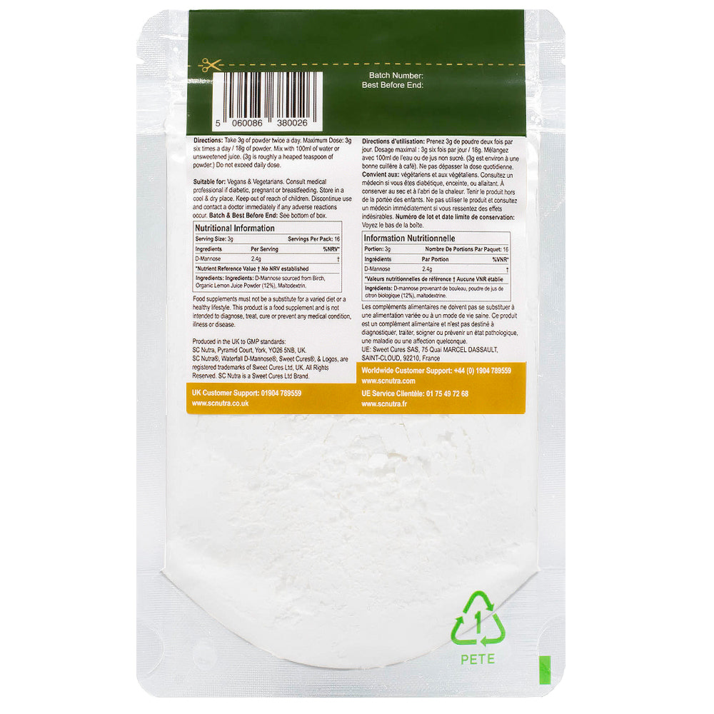 Waterfall D-Mannose Lemon Powder (Eco Refill Pack)